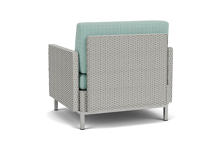 Lloyd Flanders™ Elements Lounge Chair with Stainless Steel Arms and Back - Platinum