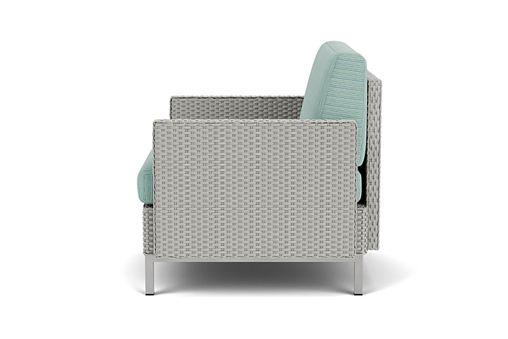 Lloyd Flanders™ Elements Lounge Chair with Stainless Steel Arms and Back - Platinum