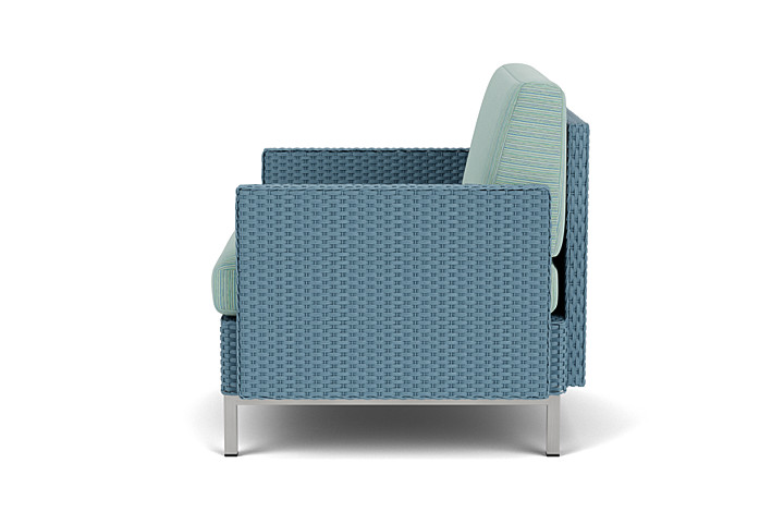 Lloyd Flanders™ Elements Lounge Chair with Stainless Steel Arms and Back - Stillwater