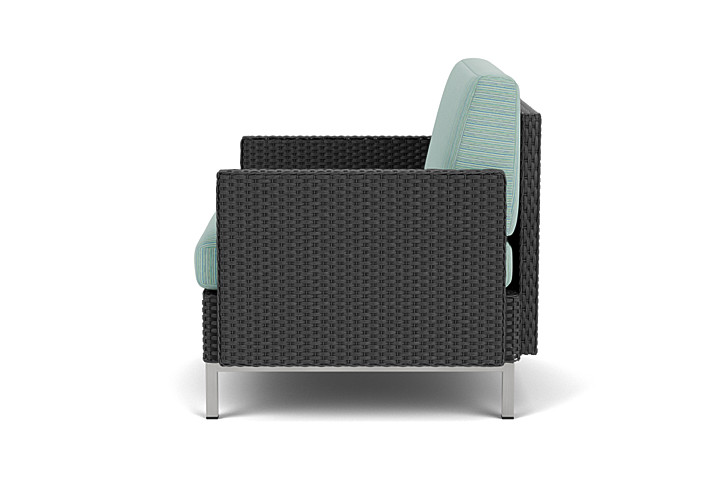 Lloyd Flanders™ Elements Lounge Chair with Stainless Steel Arms and Back - Charcoal