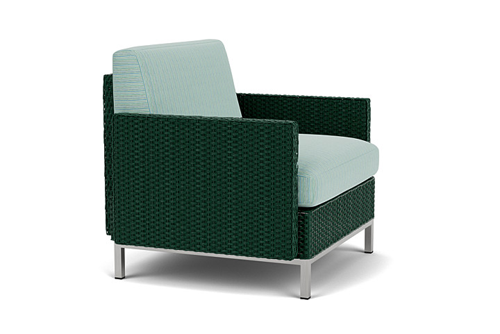 Lloyd Flanders™ Elements Lounge Chair with Stainless Steel Arms and Back - Woodland