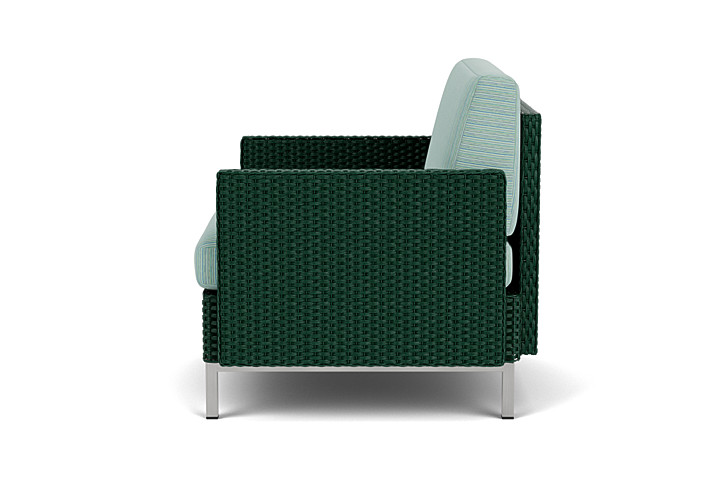 Lloyd Flanders™ Elements Lounge Chair with Stainless Steel Arms and Back - Woodland