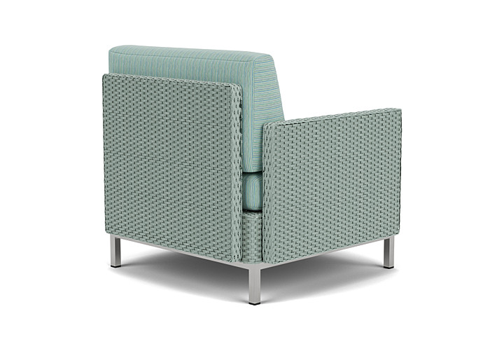 Lloyd Flanders™ Elements Lounge Chair with Stainless Steel Arms and Back - Sea Glass