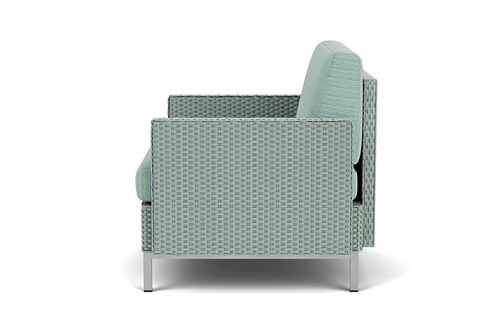 Lloyd Flanders™ Elements Lounge Chair with Stainless Steel Arms and Back - Sea Glass