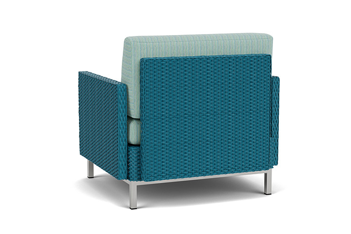 Lloyd Flanders™ Elements Lounge Chair with Stainless Steel Arms and Back - Peacock