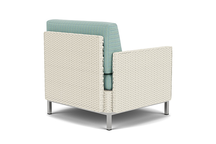 Lloyd Flanders™ Elements Lounge Chair with Stainless Steel Arms and Back - Ivory