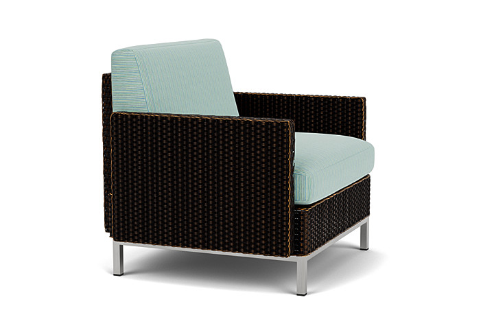 Lloyd Flanders™ Elements Lounge Chair with Stainless Steel Arms and Back - Mink