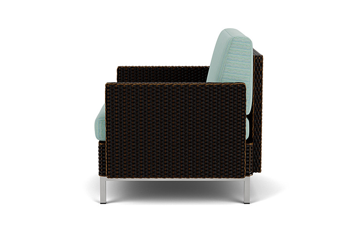 Lloyd Flanders™ Elements Lounge Chair with Stainless Steel Arms and Back - Mink