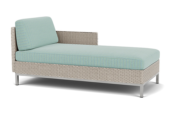 Lloyd Flanders™ Elements Left Arm Chaise with Loom Arm and Back - Linen