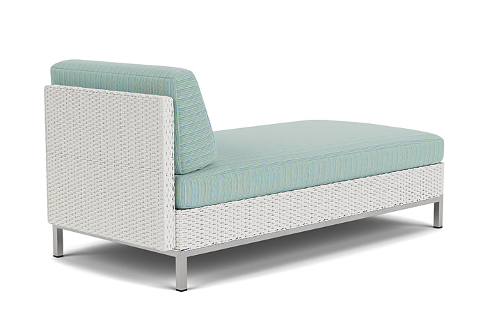 Lloyd Flanders™ Elements Left Arm Chaise with Loom Arm and Back - Matte White