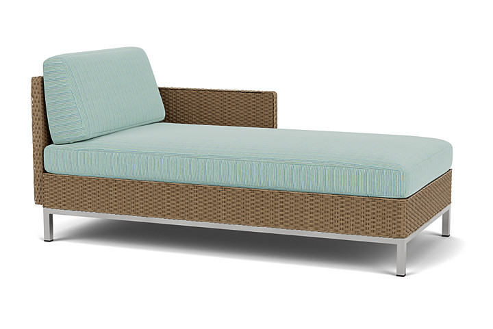 Lloyd Flanders™ Elements Left Arm Chaise with Loom Arm and Back - Fawn