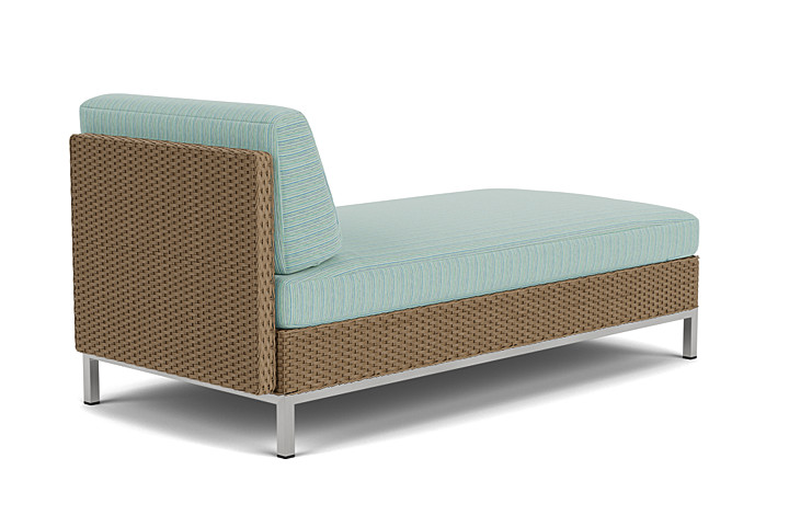 Lloyd Flanders™ Elements Left Arm Chaise with Loom Arm and Back - Fawn