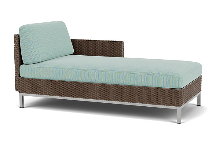 Lloyd Flanders™ Elements Left Arm Chaise with Loom Arm and Back - Bark