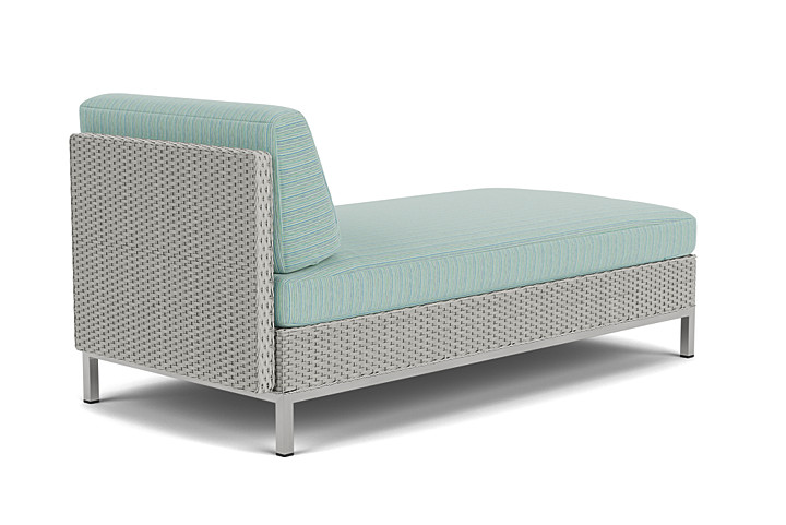 Lloyd Flanders™ Elements Left Arm Chaise with Loom Arm and Back - Platinum