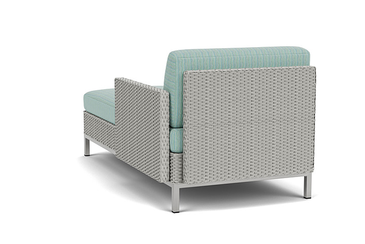 Lloyd Flanders™ Elements Left Arm Chaise with Loom Arm and Back - Platinum