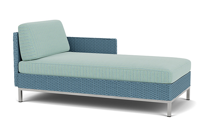 Lloyd Flanders™ Elements Left Arm Chaise with Loom Arm and Back - Stillwater