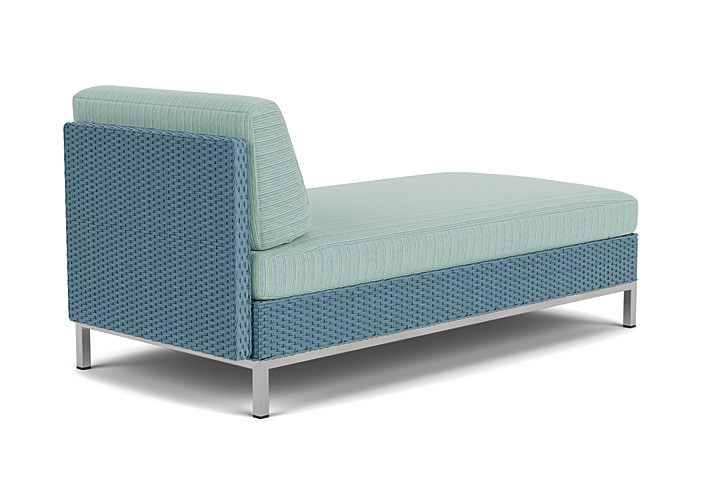 Lloyd Flanders™ Elements Left Arm Chaise with Loom Arm and Back - Stillwater