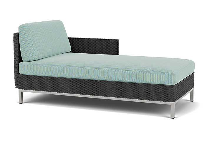 Lloyd Flanders™ Elements Left Arm Chaise with Loom Arm and Back - Charcoal