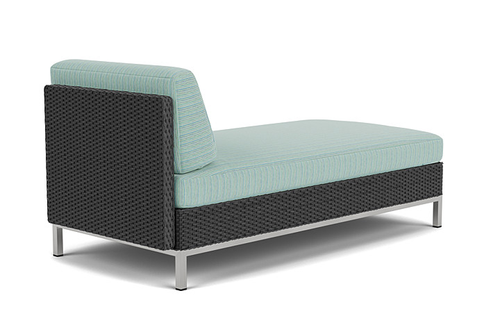 Lloyd Flanders™ Elements Left Arm Chaise with Loom Arm and Back - Charcoal