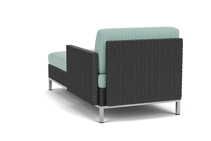 Lloyd Flanders™ Elements Left Arm Chaise with Loom Arm and Back - Charcoal