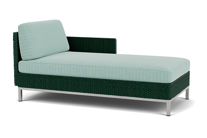 Lloyd Flanders™ Elements Left Arm Chaise with Loom Arm and Back - Woodland