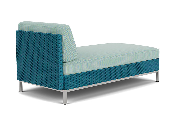 Lloyd Flanders™ Elements Left Arm Chaise with Loom Arm and Back - Peacock