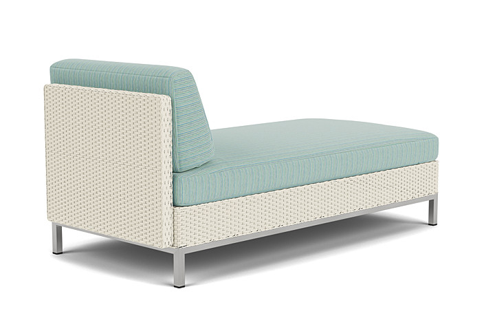 Lloyd Flanders™ Elements Left Arm Chaise with Loom Arm and Back - Ivory