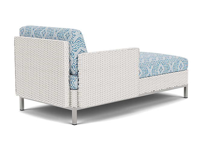 Lloyd Flanders™ Elements Right Arm Chaise with Loom Arm and Back - White