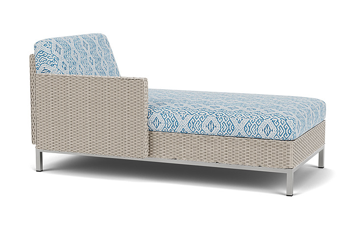 Lloyd Flanders™ Elements Right Arm Chaise with Loom Arm and Back - Linen