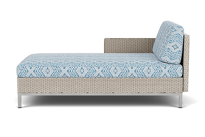 Lloyd Flanders™ Elements Right Arm Chaise with Loom Arm and Back - Linen