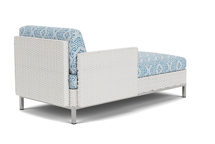 Lloyd Flanders™ Elements Right Arm Chaise with Loom Arm and Back - Matte White