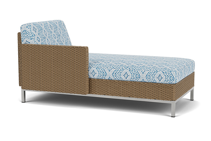 Lloyd Flanders™ Elements Right Arm Chaise with Loom Arm and Back - Fawn