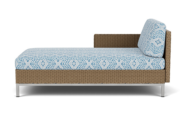 Lloyd Flanders™ Elements Right Arm Chaise with Loom Arm and Back - Fawn