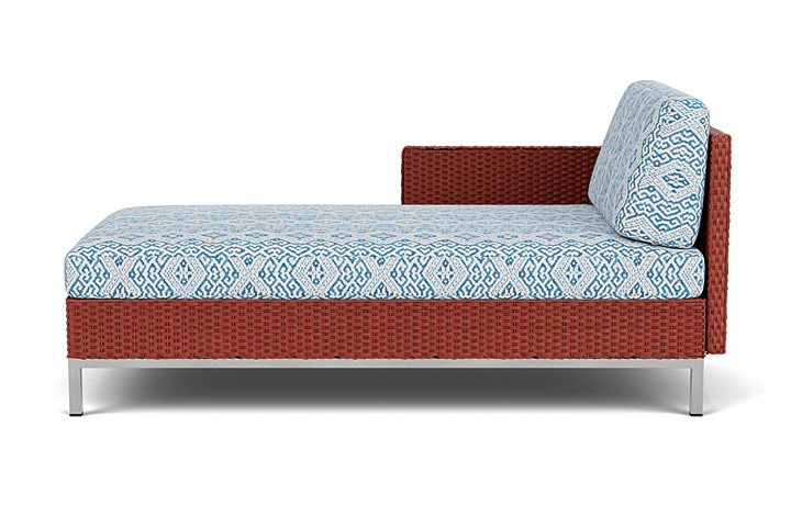 Lloyd Flanders™ Elements Right Arm Chaise with Loom Arm and Back - Terracotta