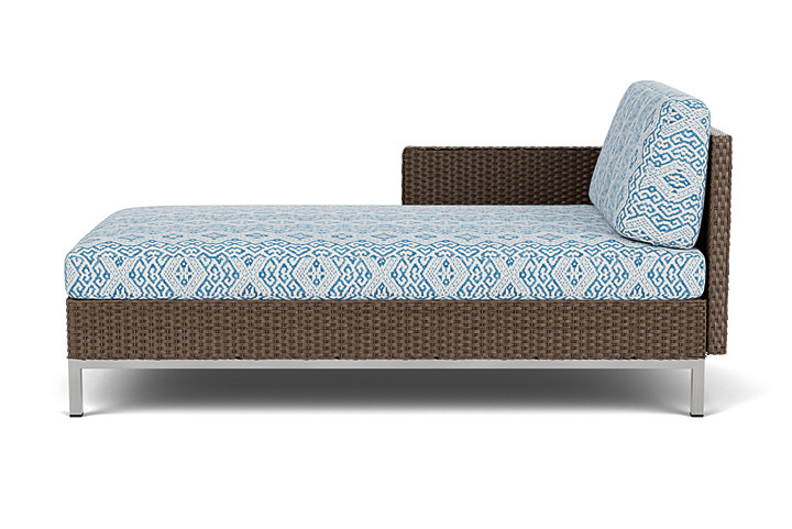 Lloyd Flanders™ Elements Right Arm Chaise with Loom Arm and Back - Bark