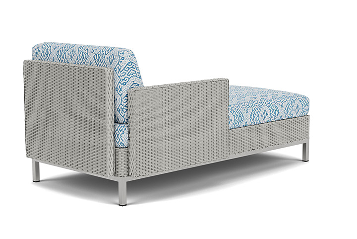 Lloyd Flanders™ Elements Right Arm Chaise with Loom Arm and Back - Platinum