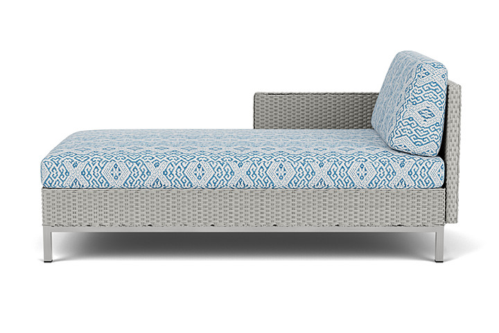 Lloyd Flanders™ Elements Right Arm Chaise with Loom Arm and Back - Platinum