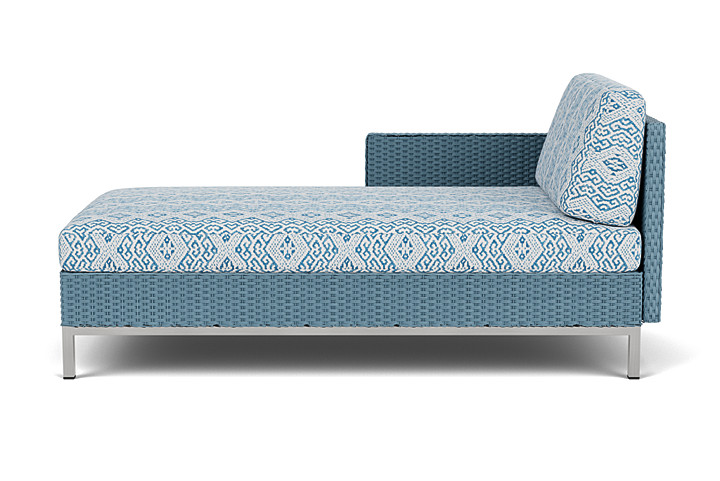 Lloyd Flanders™ Elements Right Arm Chaise with Loom Arm and Back - Stillwater