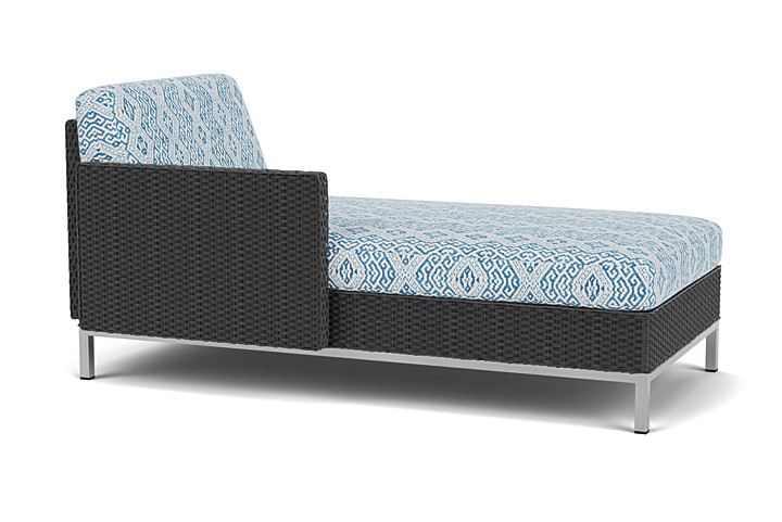 Lloyd Flanders™ Elements Right Arm Chaise with Loom Arm and Back - Charcoal