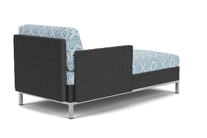 Lloyd Flanders™ Elements Right Arm Chaise with Loom Arm and Back - Charcoal