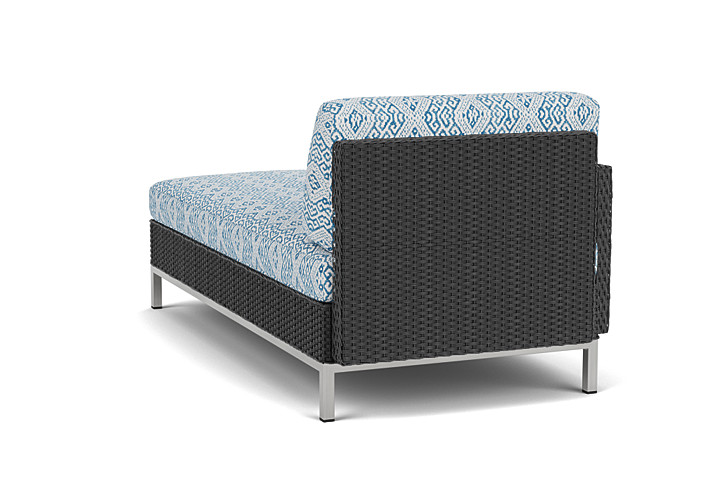 Lloyd Flanders™ Elements Right Arm Chaise with Loom Arm and Back - Charcoal