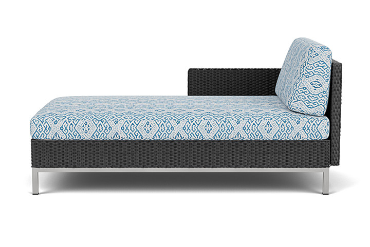 Lloyd Flanders™ Elements Right Arm Chaise with Loom Arm and Back - Charcoal