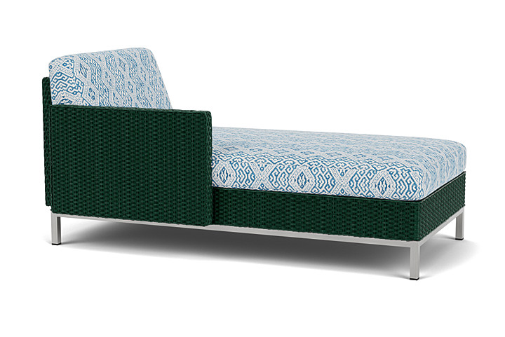 Lloyd Flanders™ Elements Right Arm Chaise with Loom Arm and Back - Woodland