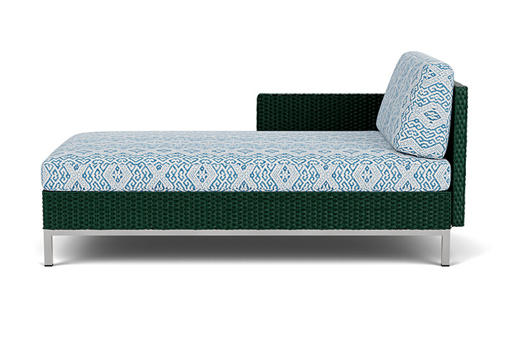 Lloyd Flanders™ Elements Right Arm Chaise with Loom Arm and Back - Woodland