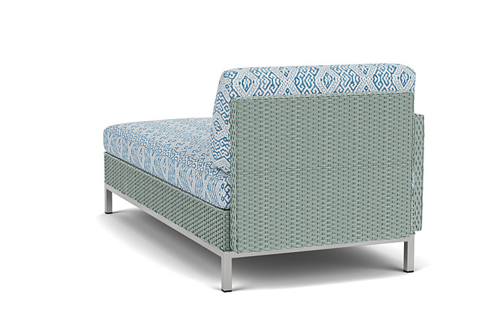 Lloyd Flanders™ Elements Right Arm Chaise with Loom Arm and Back - Sea Glass