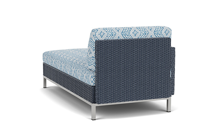 Lloyd Flanders™ Elements Right Arm Chaise with Loom Arm and Back - Denim Blue