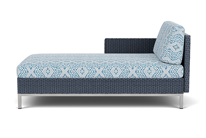 Lloyd Flanders™ Elements Right Arm Chaise with Loom Arm and Back - Denim Blue