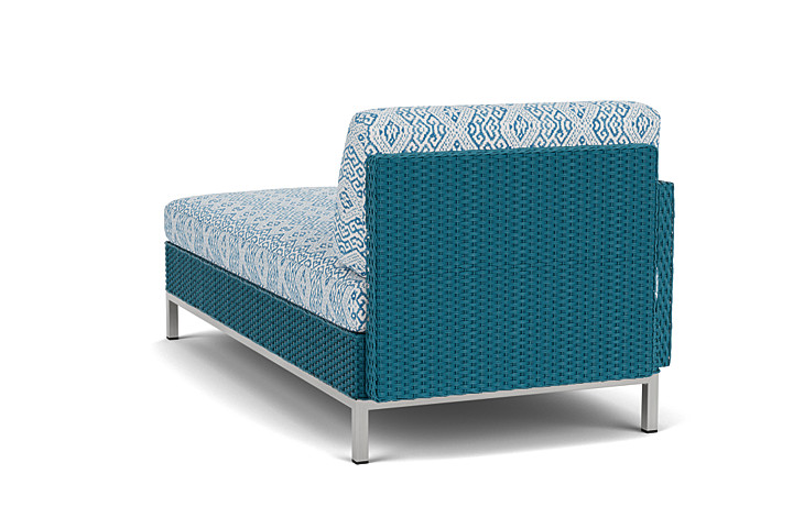 Lloyd Flanders™ Elements Right Arm Chaise with Loom Arm and Back - Peacock