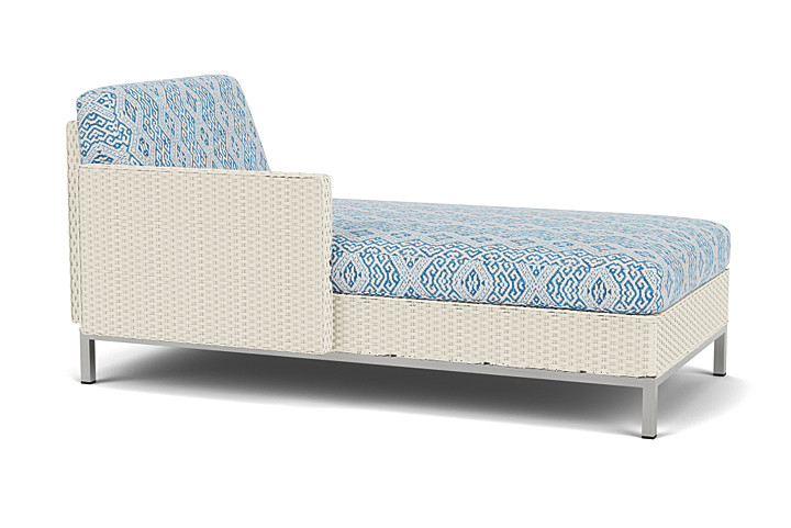 Lloyd Flanders™ Elements Right Arm Chaise with Loom Arm and Back - Ivory