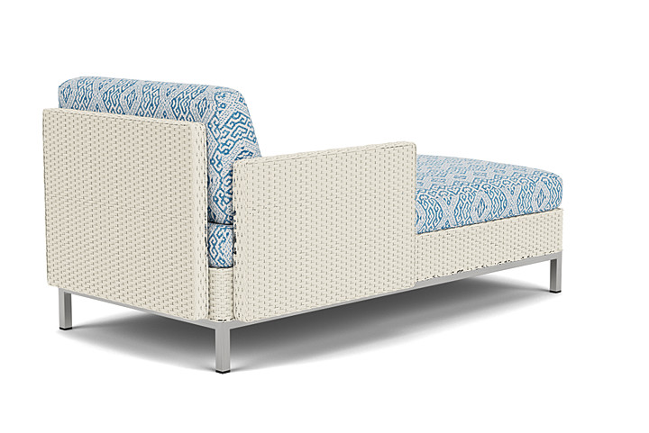 Lloyd Flanders™ Elements Right Arm Chaise with Loom Arm and Back - Ivory